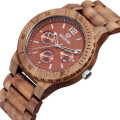 SKONE 7401 high quality working chronograph wooden watches 2016